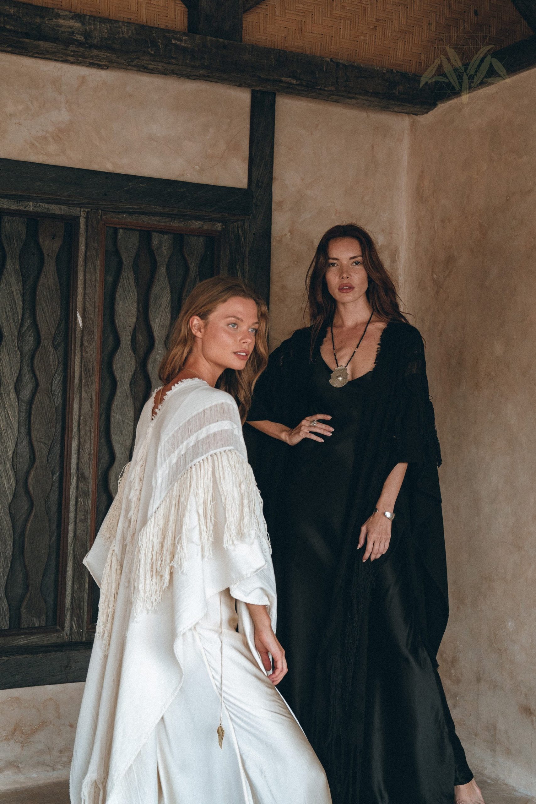 Bohemian Black Long Poncho Maternity Robe Ceremony Cover